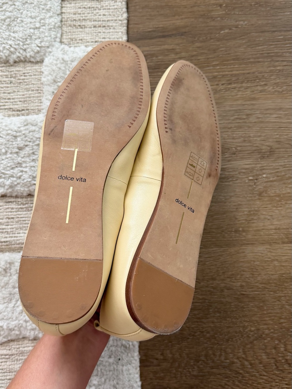 Dolce Vita Leather Ballet Flats in Butter Yellow - Picture 5 of 7